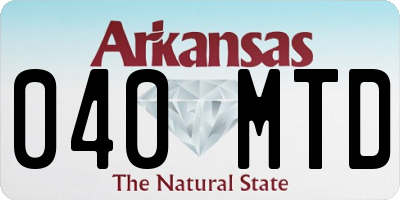 AR license plate 040MTD