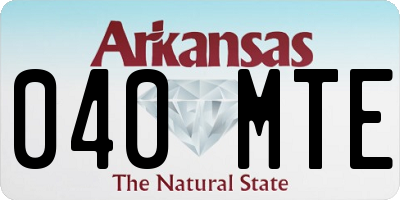 AR license plate 040MTE