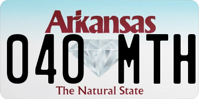 AR license plate 040MTH