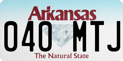 AR license plate 040MTJ