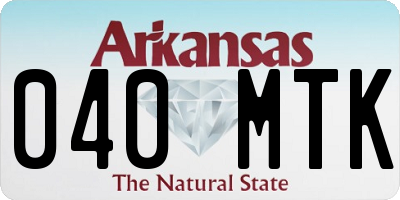 AR license plate 040MTK