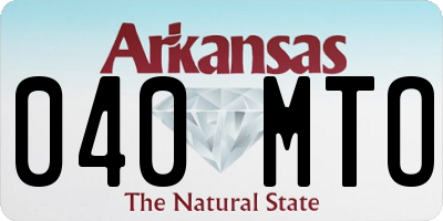 AR license plate 040MTO