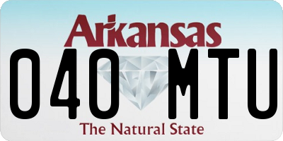 AR license plate 040MTU