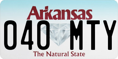 AR license plate 040MTY