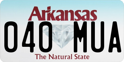 AR license plate 040MUA