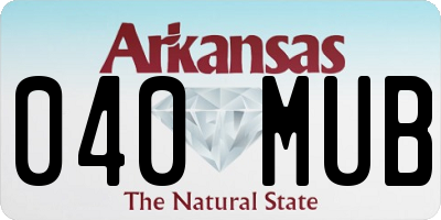 AR license plate 040MUB