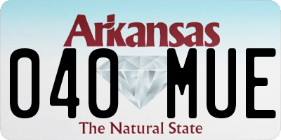 AR license plate 040MUE