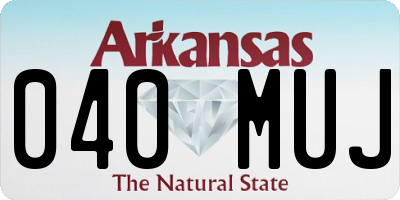 AR license plate 040MUJ