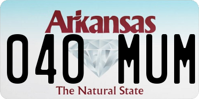 AR license plate 040MUM