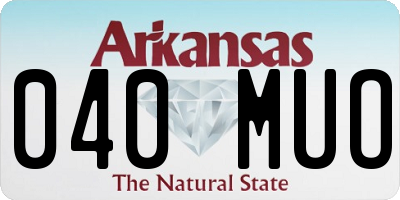 AR license plate 040MUO