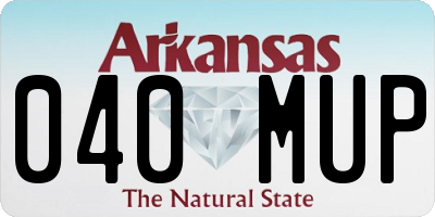 AR license plate 040MUP