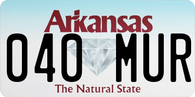 AR license plate 040MUR