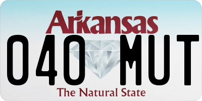 AR license plate 040MUT