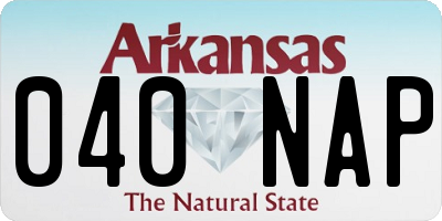 AR license plate 040NAP