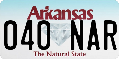 AR license plate 040NAR