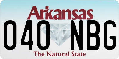 AR license plate 040NBG