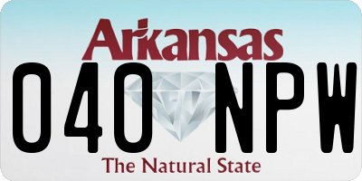 AR license plate 040NPW