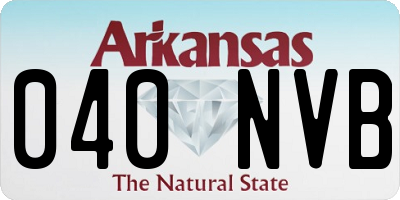 AR license plate 040NVB