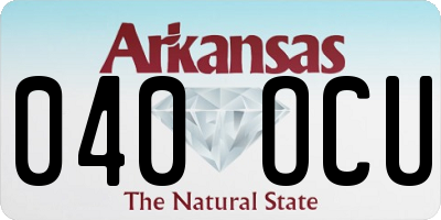 AR license plate 040OCU