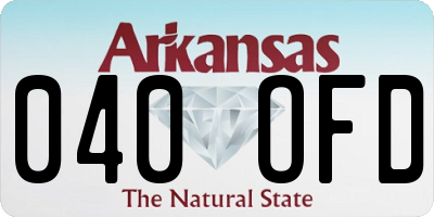 AR license plate 040OFD