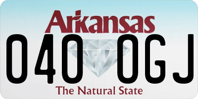 AR license plate 040OGJ