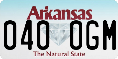 AR license plate 040OGM