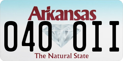 AR license plate 040OII