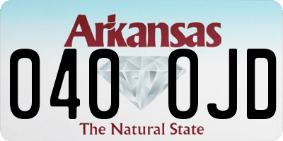 AR license plate 040OJD