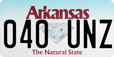 AR license plate 040UNZ