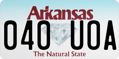 AR license plate 040UOA