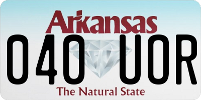 AR license plate 040UOR