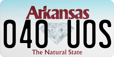 AR license plate 040UOS