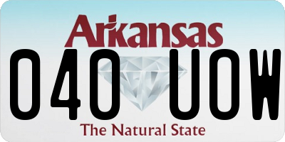 AR license plate 040UOW