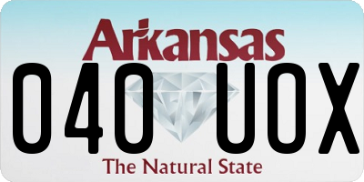 AR license plate 040UOX
