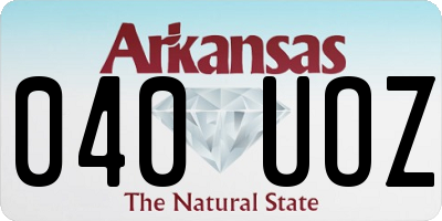 AR license plate 040UOZ