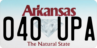 AR license plate 040UPA