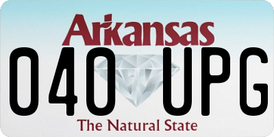AR license plate 040UPG