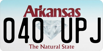 AR license plate 040UPJ
