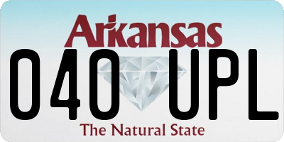 AR license plate 040UPL