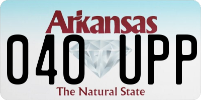 AR license plate 040UPP