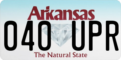 AR license plate 040UPR