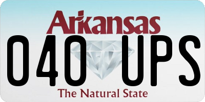 AR license plate 040UPS
