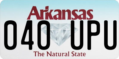 AR license plate 040UPU