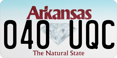 AR license plate 040UQC