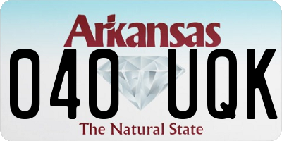 AR license plate 040UQK