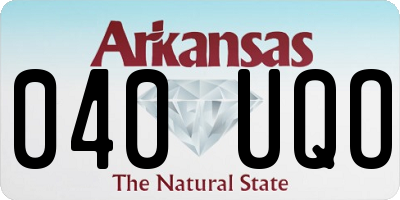 AR license plate 040UQO