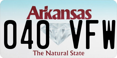 AR license plate 040VFW