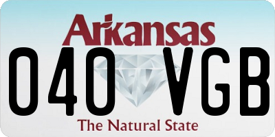 AR license plate 040VGB
