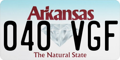 AR license plate 040VGF