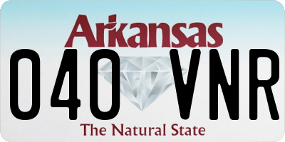 AR license plate 040VNR